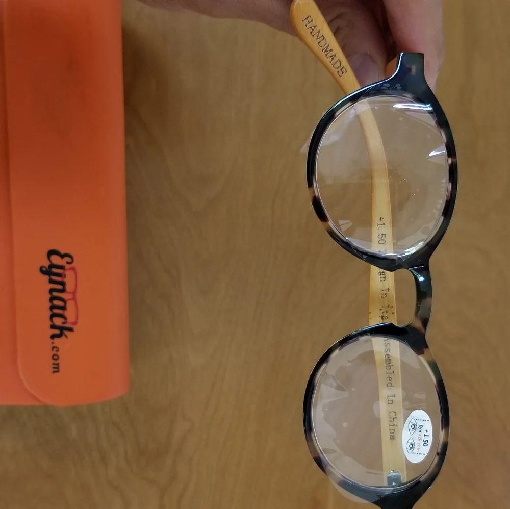 NWC Eynack Rez style handmade bamboo reading glasses